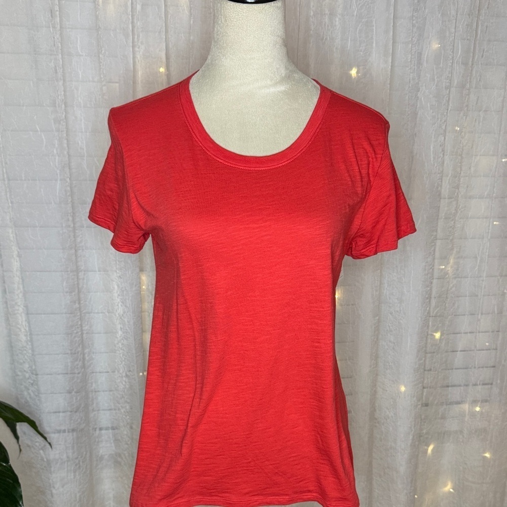 LC Lauren Conrad Vibrant Red Short Sleeve Top